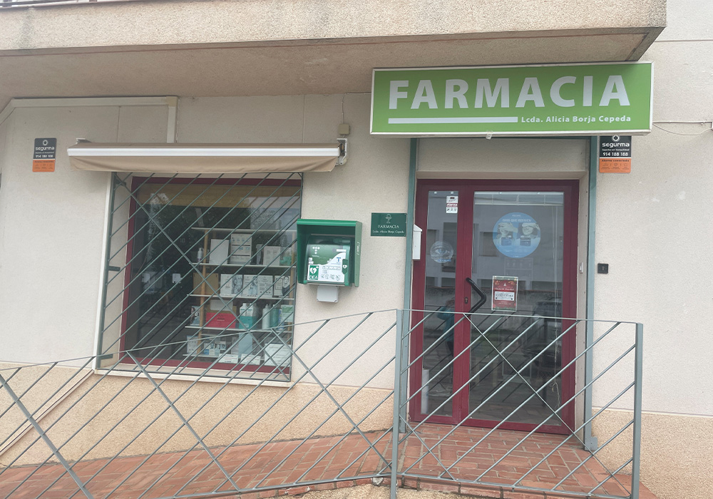 imagen del exterior de la farmacia alicia borja cepeda
